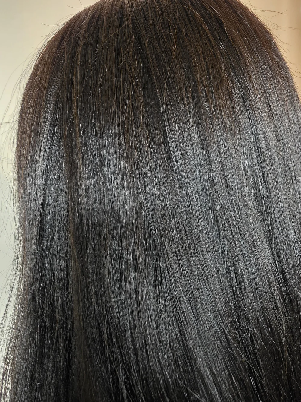 PREMIUM Natural Black Body Wave Yaki Straight With Newborn Hairline Human Hair - Picture 6 of 7
